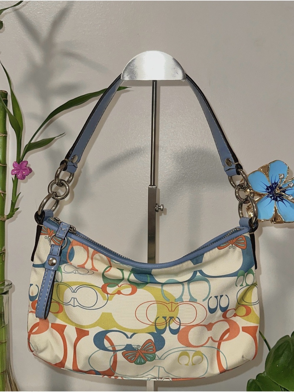 EUC Vintage Y2K Coach Optic Butterfly Hobo Bag